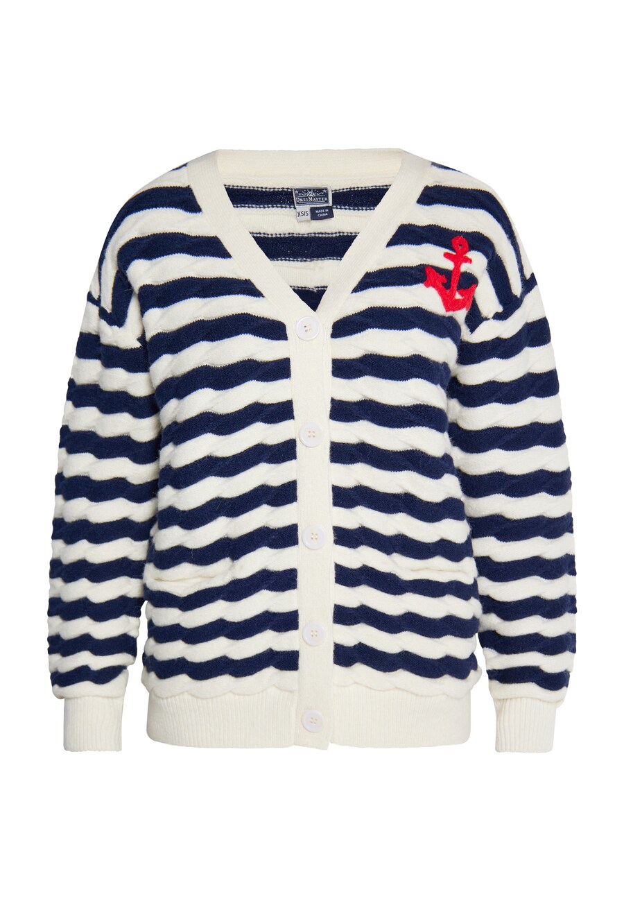 

Вязаный кардиган DreiMaster Maritim, цвет marine blue/Wool white