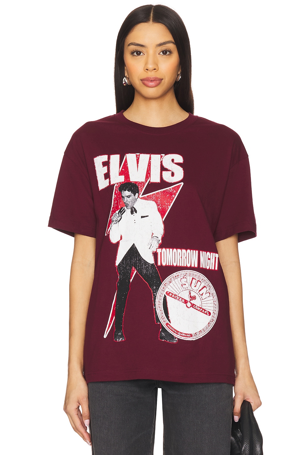 

Футболка бокси "Elvis tomorrow night" Philcos, maroon