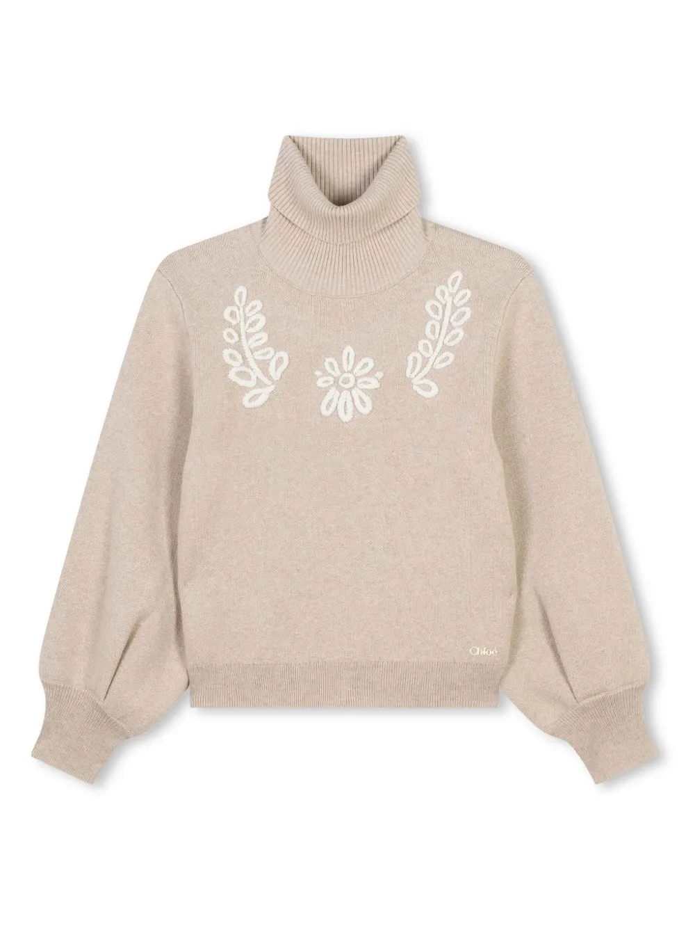 

Джемпер с высоким воротником Chloé Kids, нейтральный
