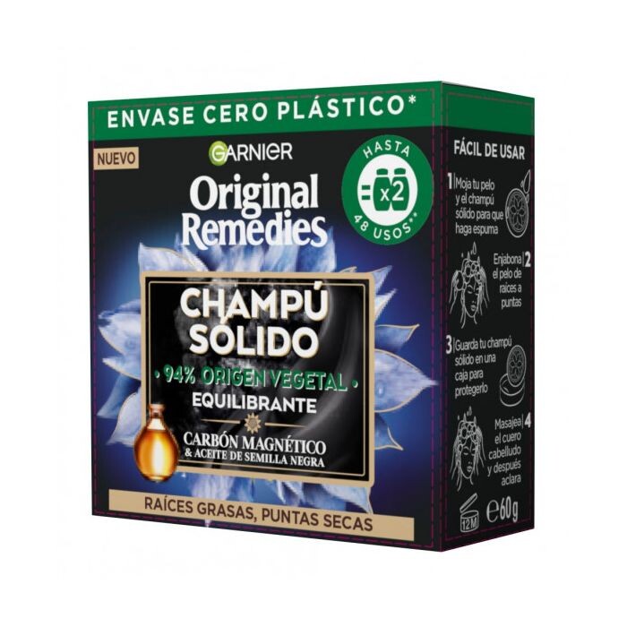 

Шампунь Champú Sólido Equilibrante Carbón Magnético Garnier, 1 unidad