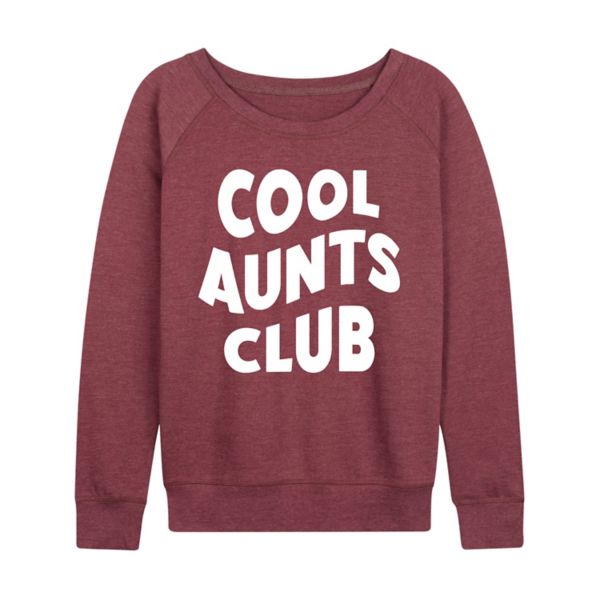 

Женская футболка с длинным рукавом из французского трикотажа Cool Aunts Club Licensed Character, цвет heather maroon