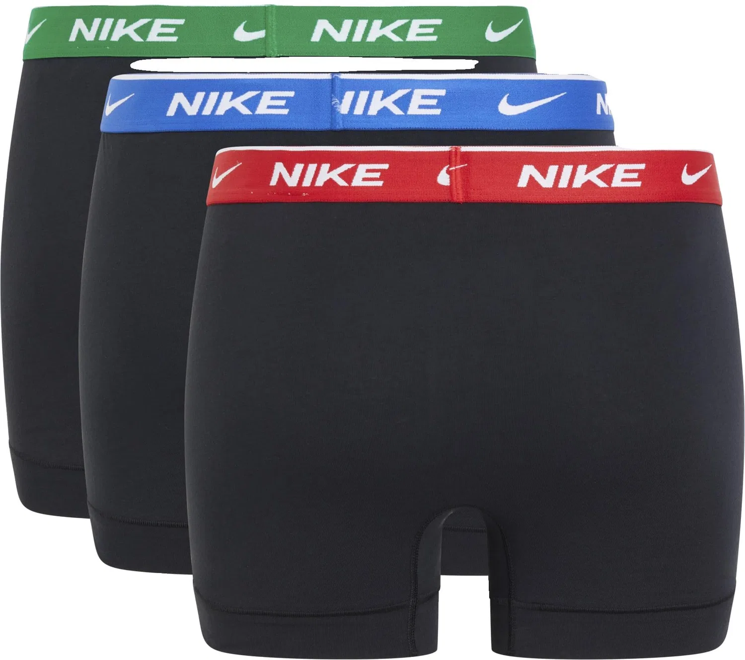 Мужские трусы 3 шт. Nike Trunk NIKE, Blk - Stdm Grn/Gme Royal/Uni Red Wb — фото 2