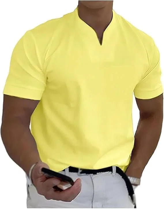 Мужская футболка с V-образным вырезом Lightweight, Yellow