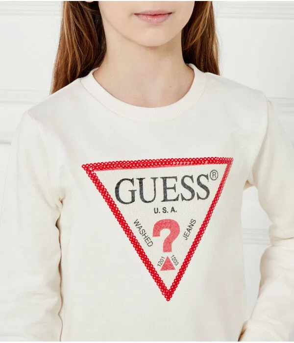 Детская кофта на молнии Guess, Écru — фото 4
