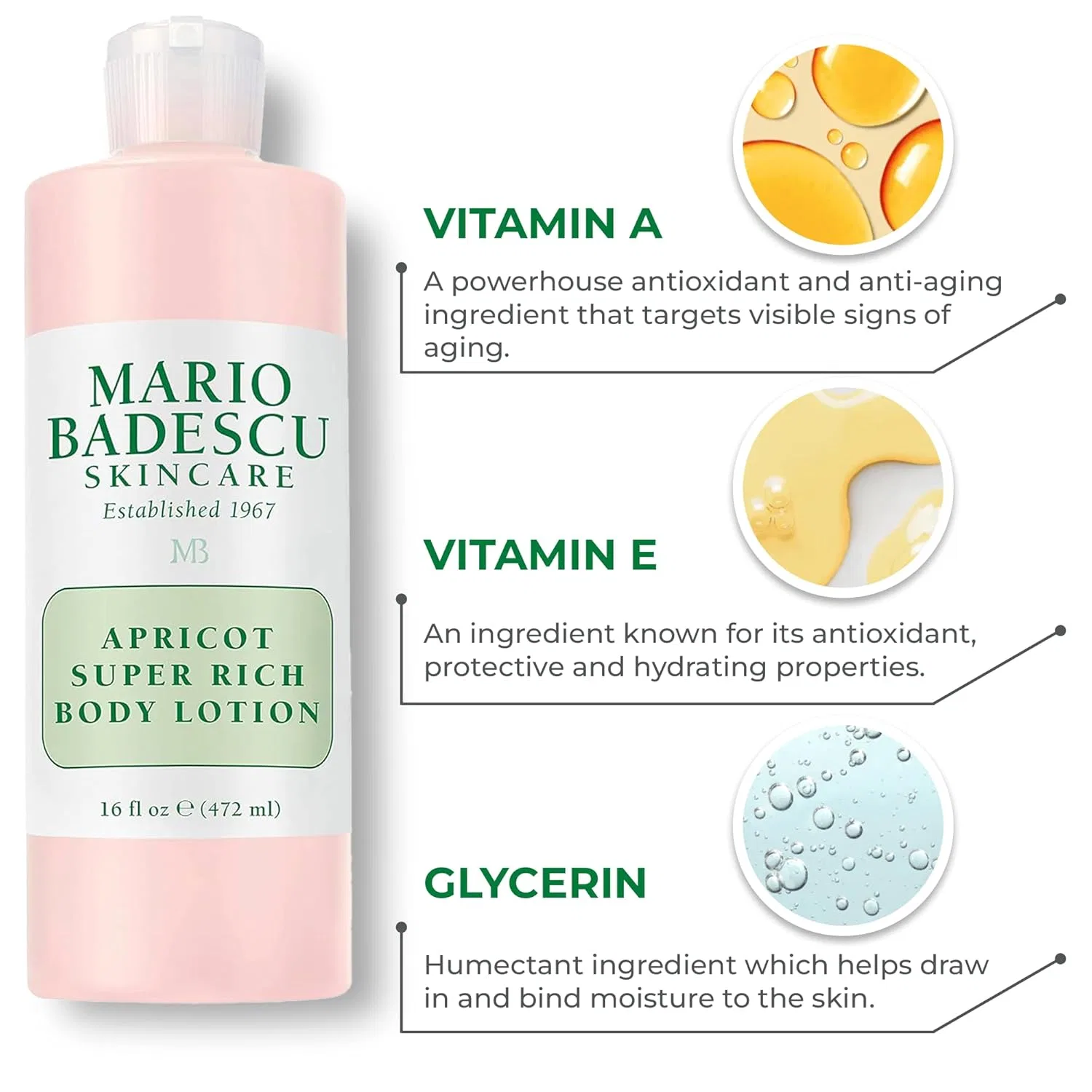 Лосьон для тела Apricot Mario Badescu, 177 мл — фото 4