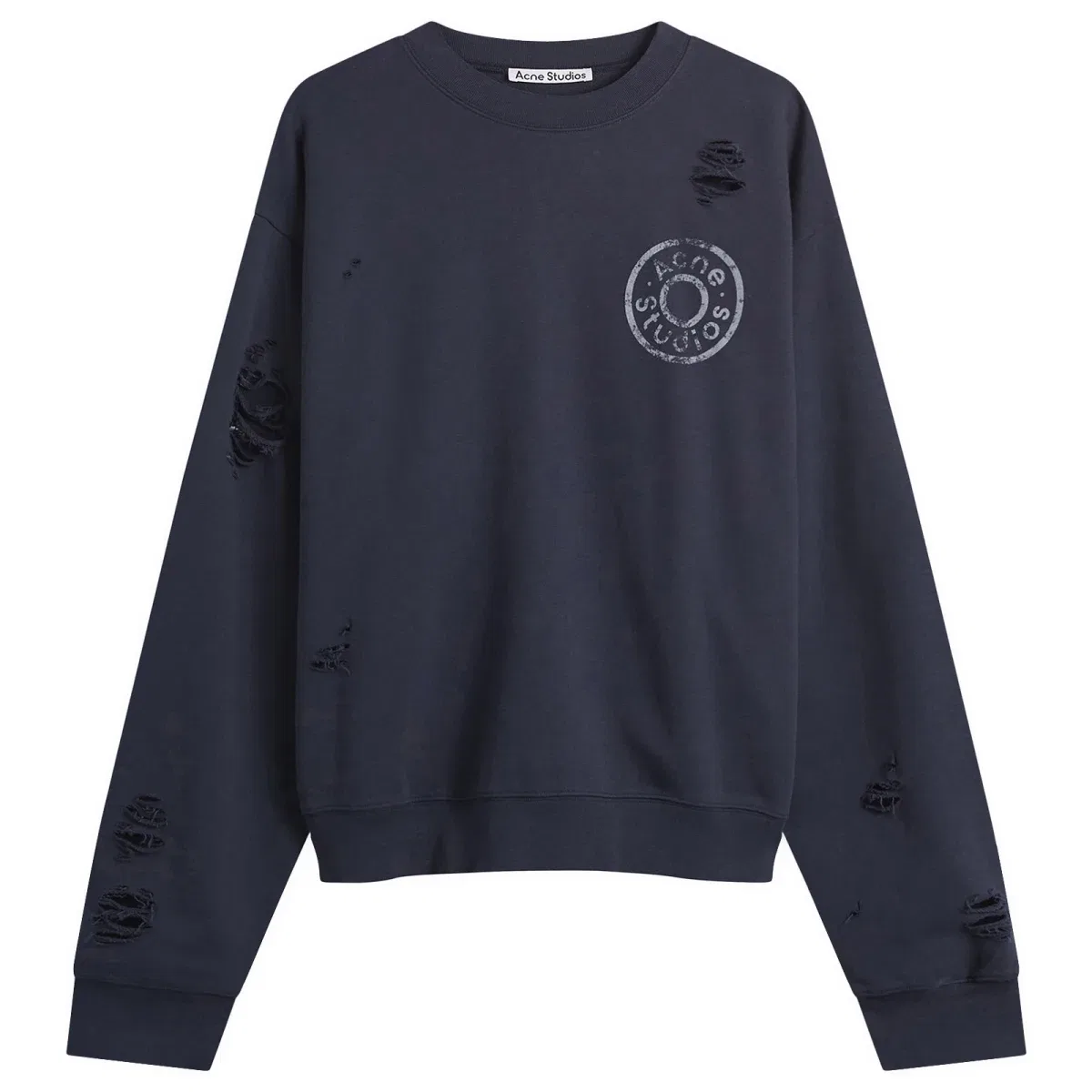 Свитшот с принтом Small Button Acne Studios, Dark Navy