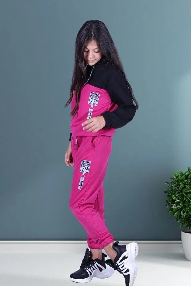 Детский спортивный костюм для девочек с принтом Snow Fashion, Fyk Collection, Fluoira — фото 2
