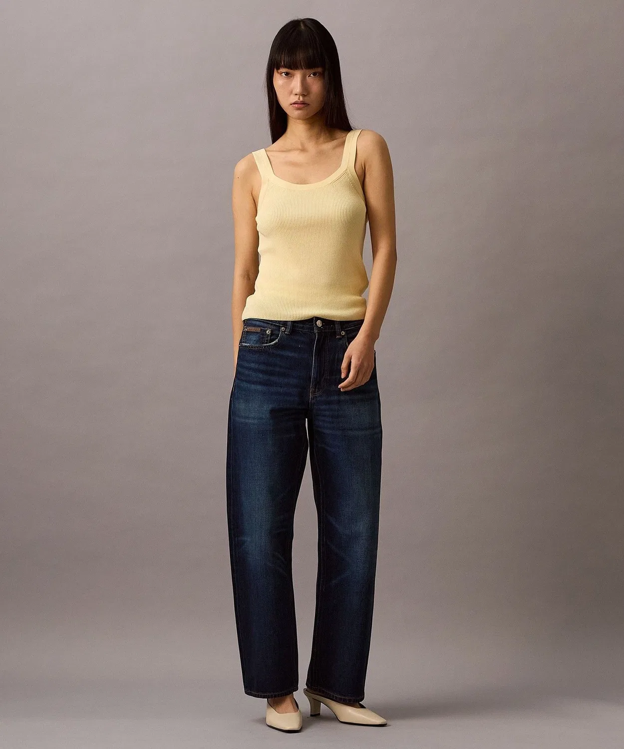 Женский топ без рукавов из вискозы Calvin Klein, Light Blue — фото 4