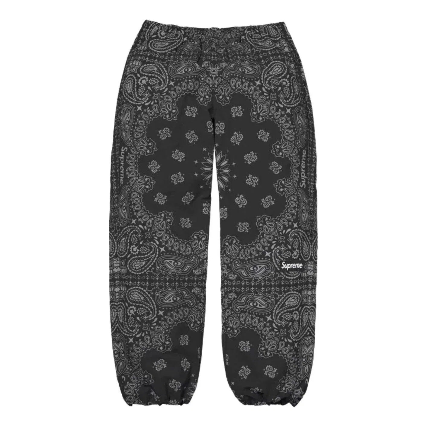 Мужские спортивные штаны с принтом Reflective Bandana Supreme, черный