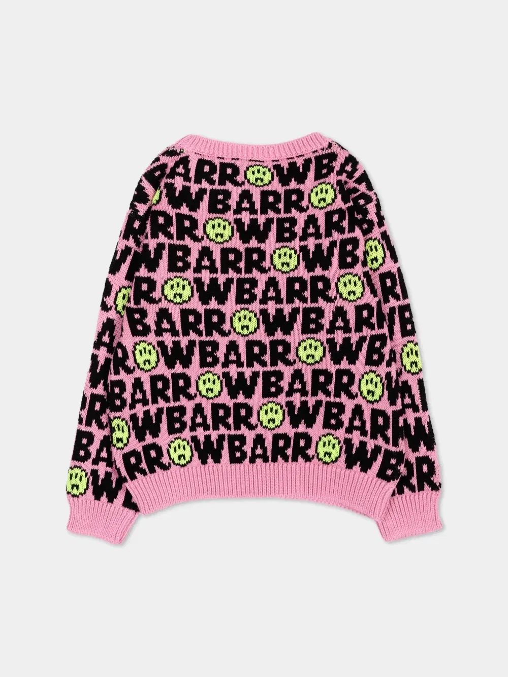 Свитер с логотипом интарсия Barrow Kids, розовый — фото 2