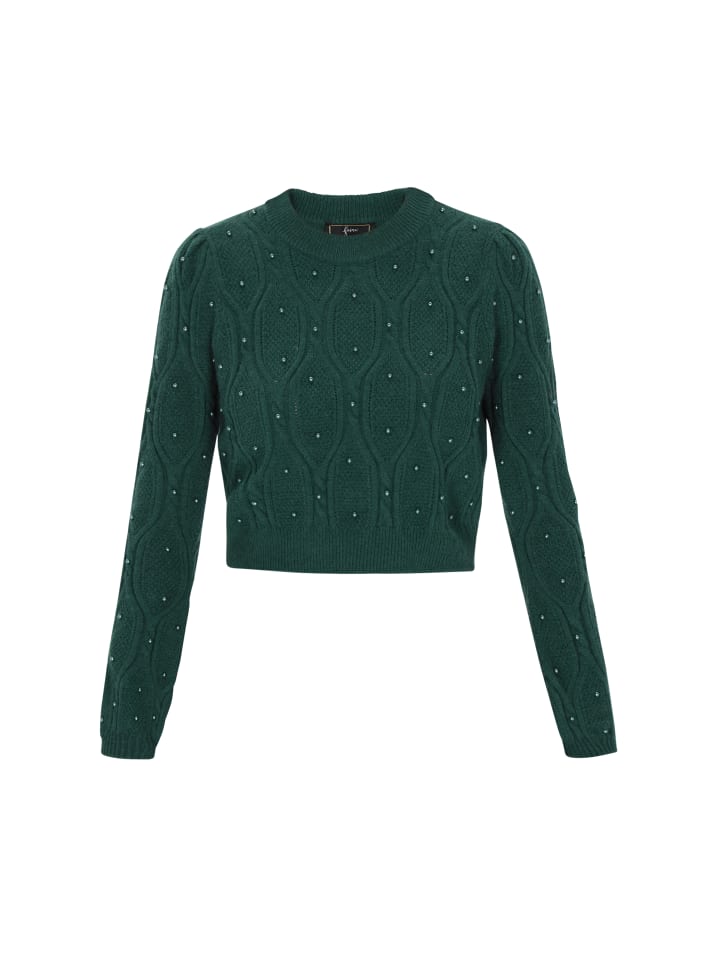 

Женский свитер изумрудного цвета faina