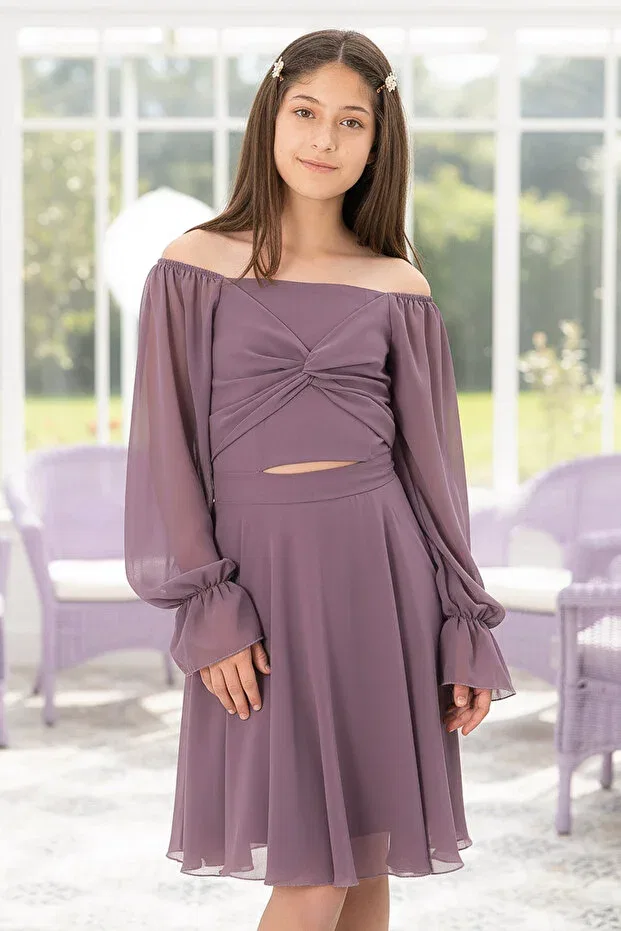 Детское платье для девочек с принтом Denimini, Lilac
