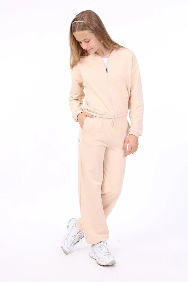 Детский спортивный костюм для девочек хлопковый Toontoy, Beige
