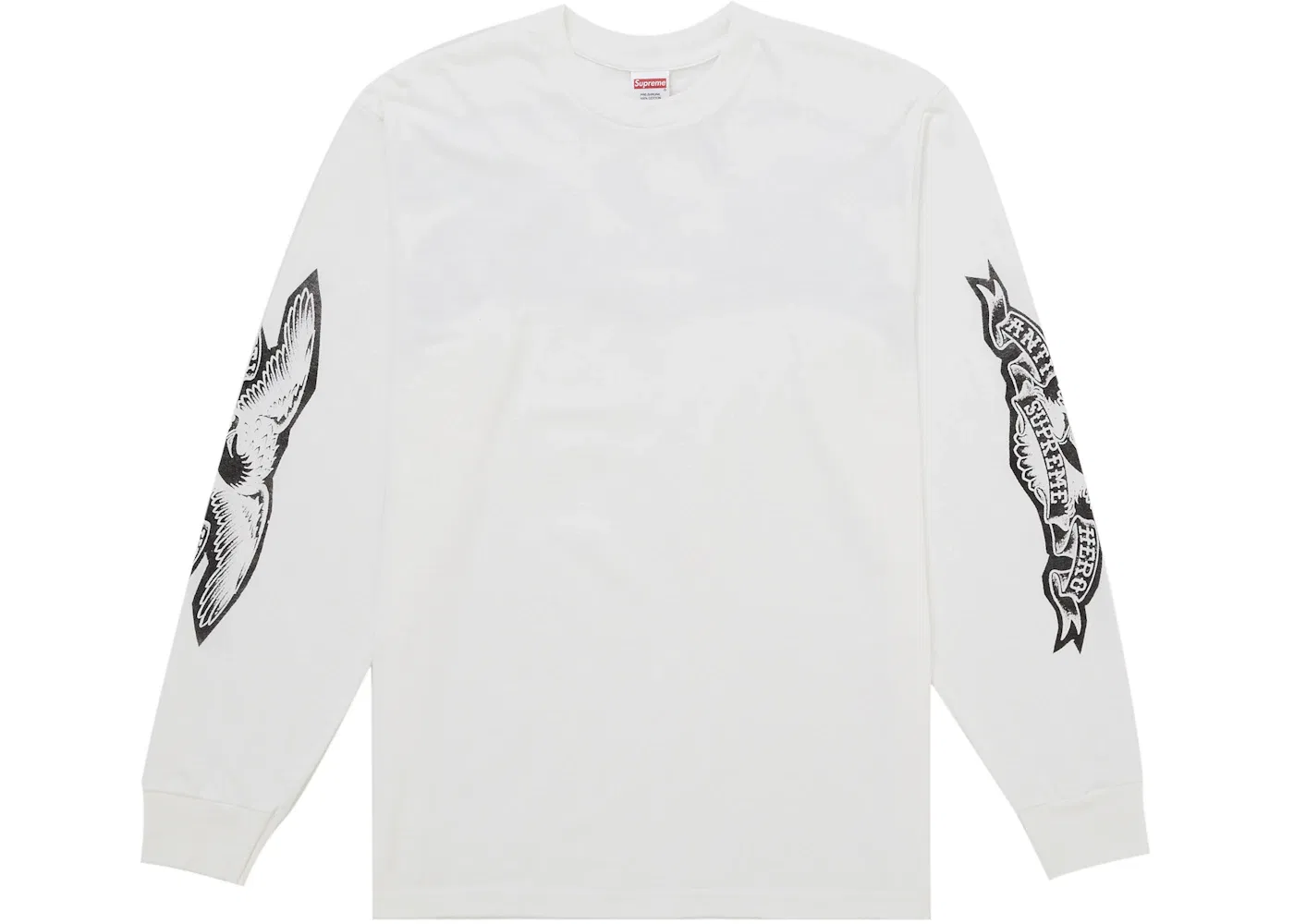 Мужская футболка с длинным рукавом ANTIHERO Eagle L/S Tee Supreme, White — фото 2