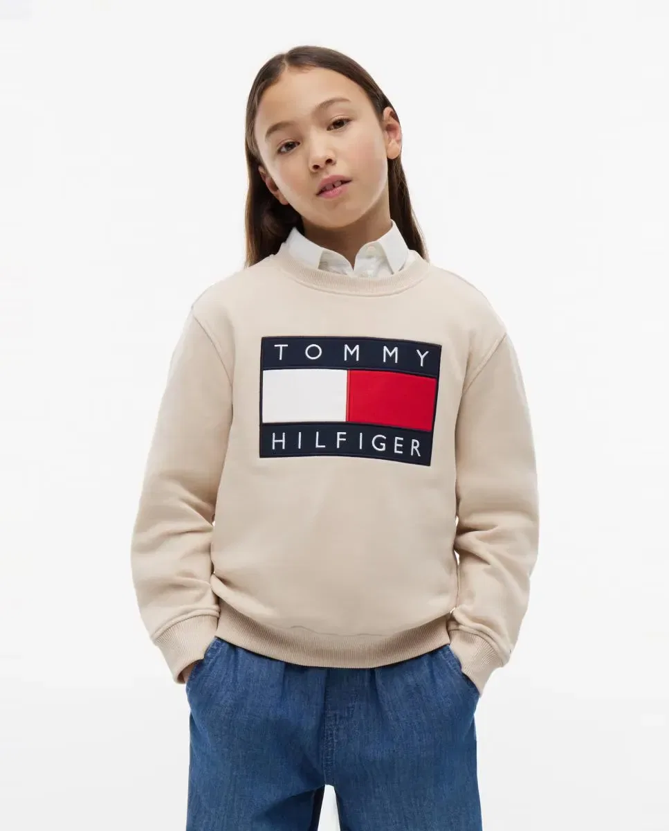 Детская толстовка для мальчиков с логотипом Tommy Hilfiger, Beige