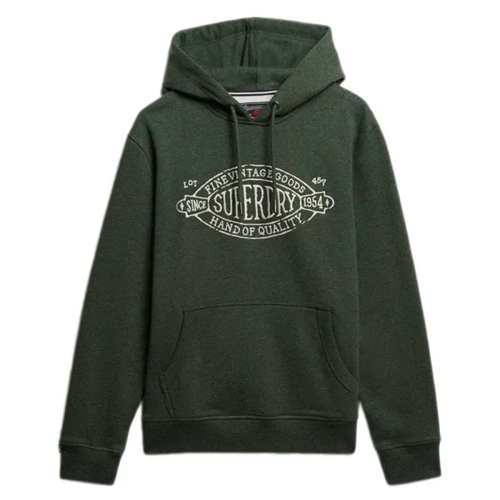 Худи Outdoor Co Relaxed Fit Superdry, зеленый