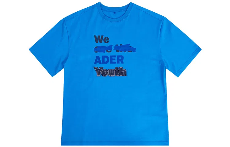 Детская футболка с круглым вырезом, свободного кроя без названия, ADER ERROR, Blue
