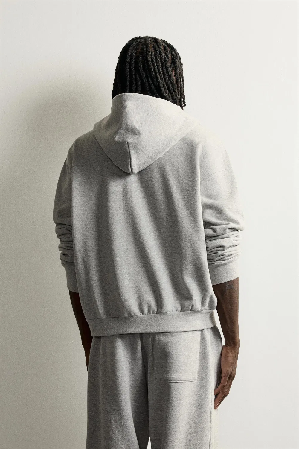 Простая толстовка свободного кроя на молнии. ZARA, Grey marl — фото 3