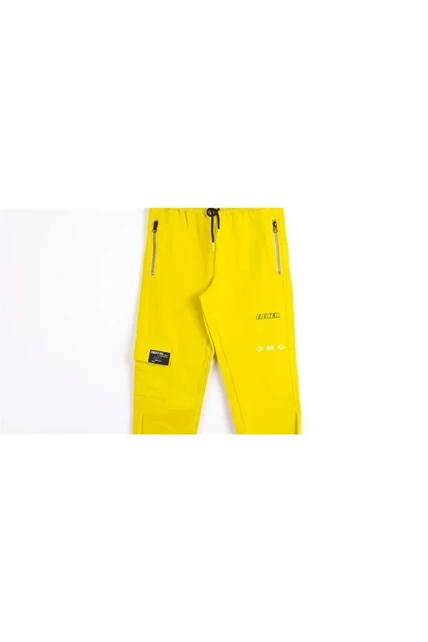 Детские спортивные штаны для мальчиков хлопковые Nk, Yellow — фото 4