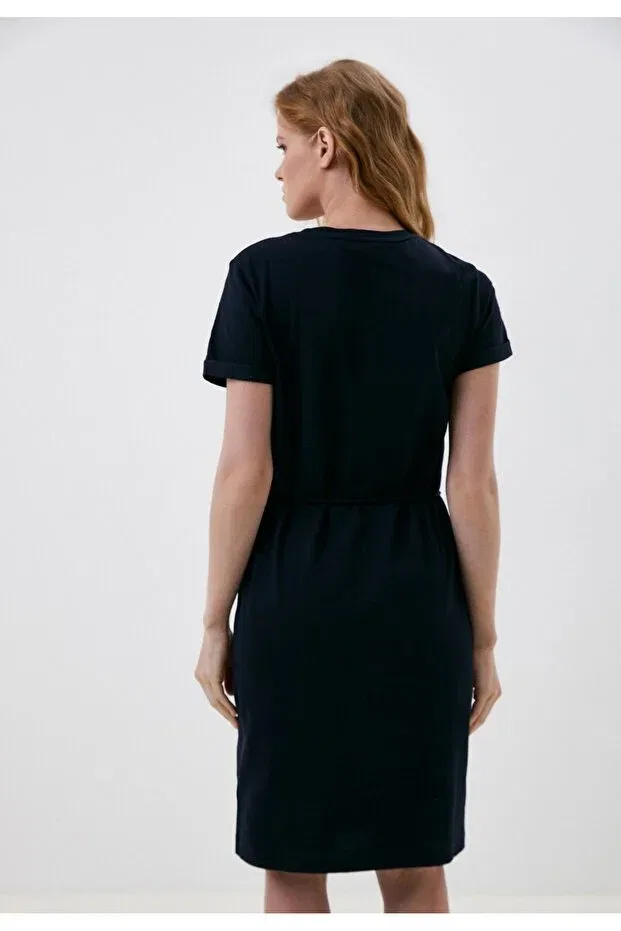 Женское платье из футера с принтом Tommy Hilfiger, Navy Blue — фото 3