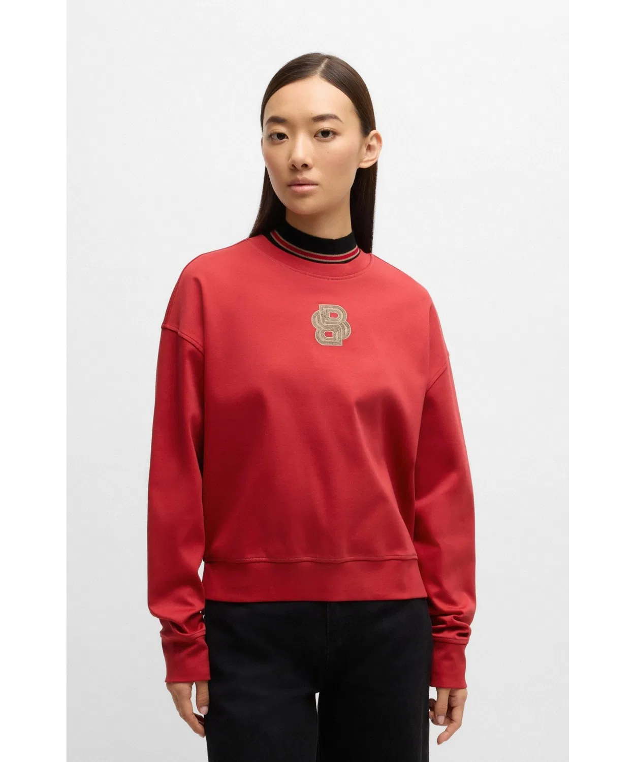Женский свитшот с длинным рукавомDouble B Monogram BOSS, Red