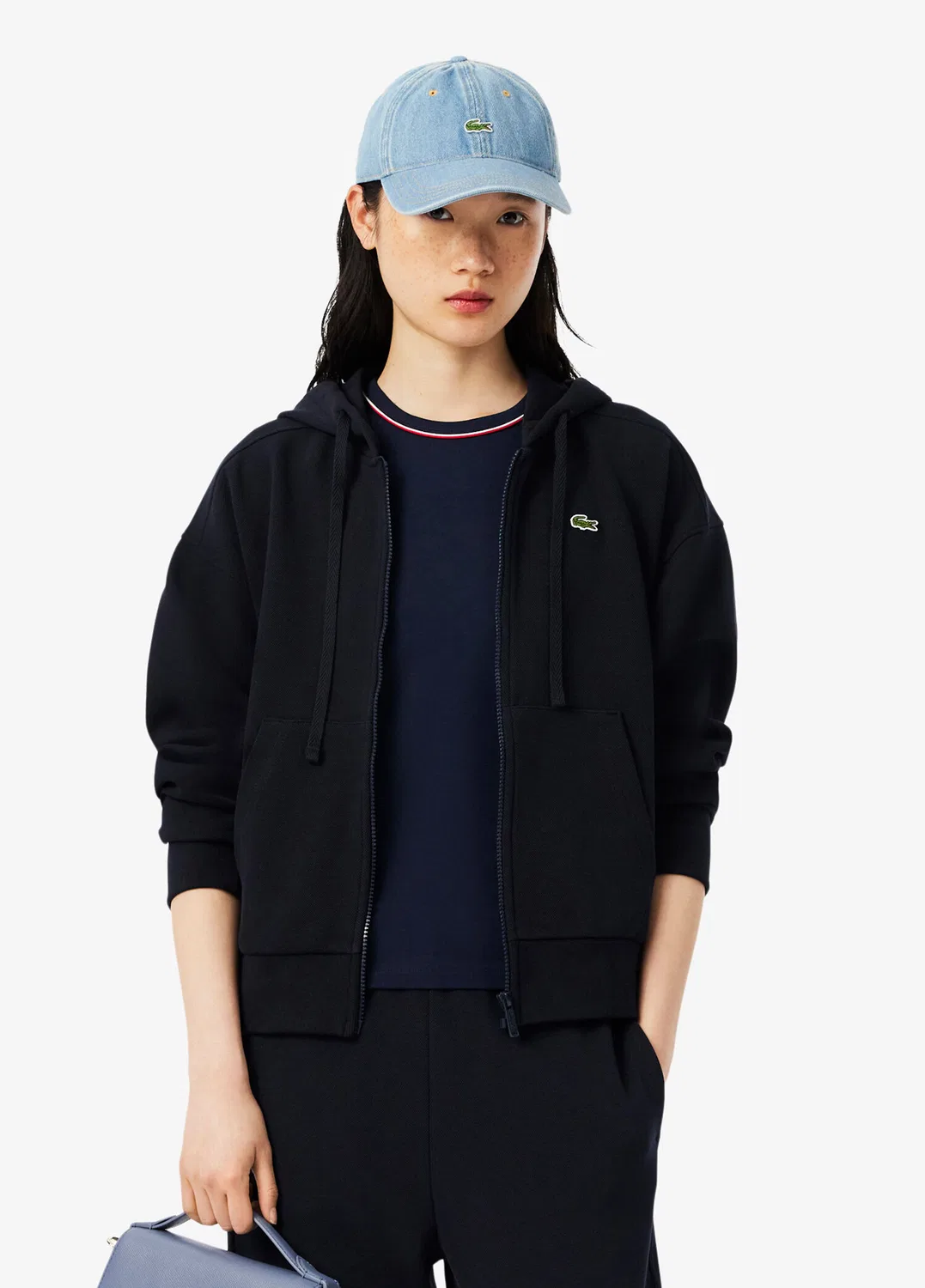 Свитшот женский Lacoste, темно-синий — фото 2