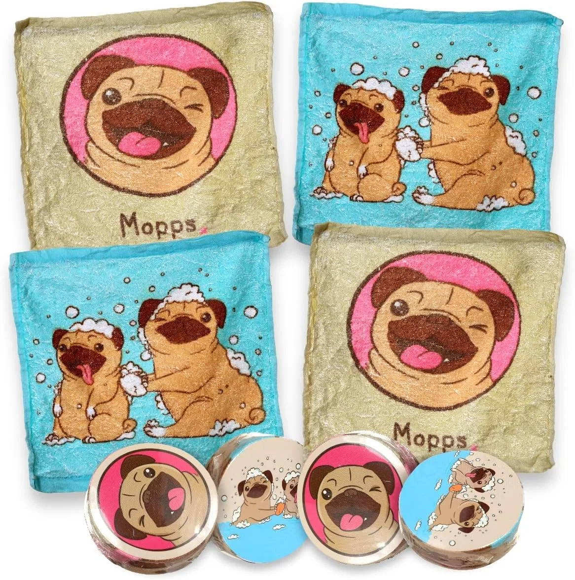 Набор волшебных полотенец MIK funshopping, 4 шт, 30x30 см, Set of 4 Mops