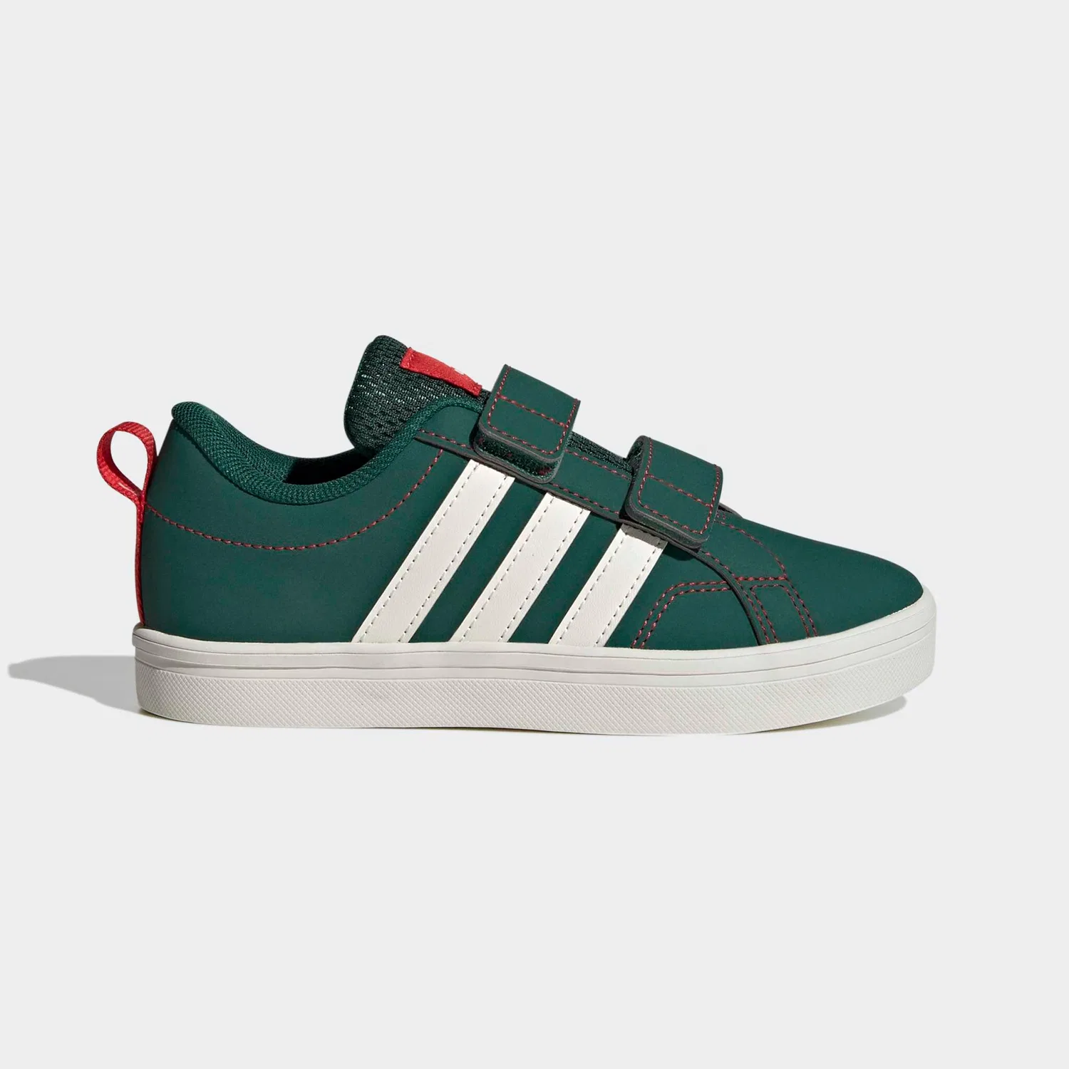 Детские кроссовки с липучками Adidas Sportswear, Collegiate Green/Core White/Core Black — фото 2