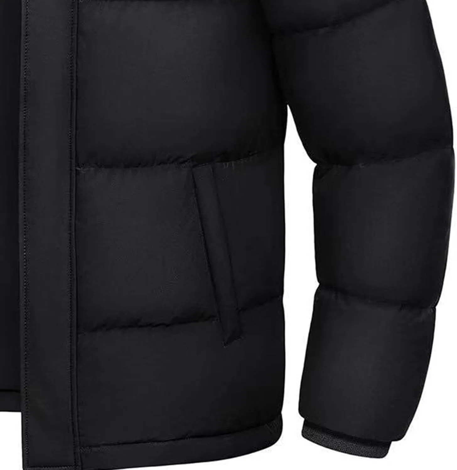 Мужское пальто с наполнителем из пуха, с длинным рукавом, модель Bubble Jackets, чёрный — фото 3