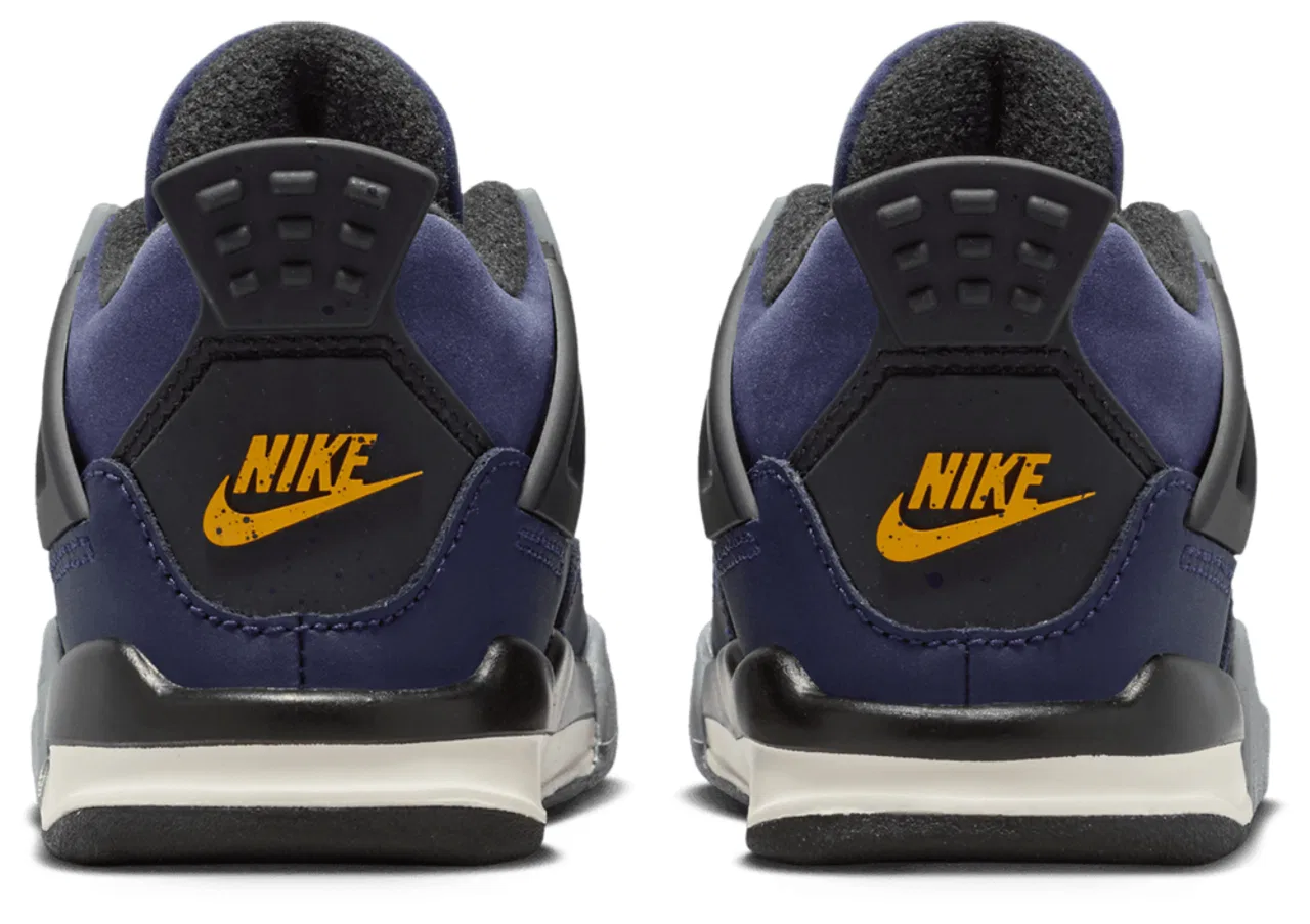 Баскетбольные кроссовки для мальчиков Retro 4 Jordan, фиолетовый/черный — фото 3