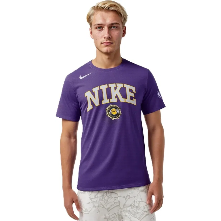Футболка с принтом NBA Lakers Nike, Фиолетовый