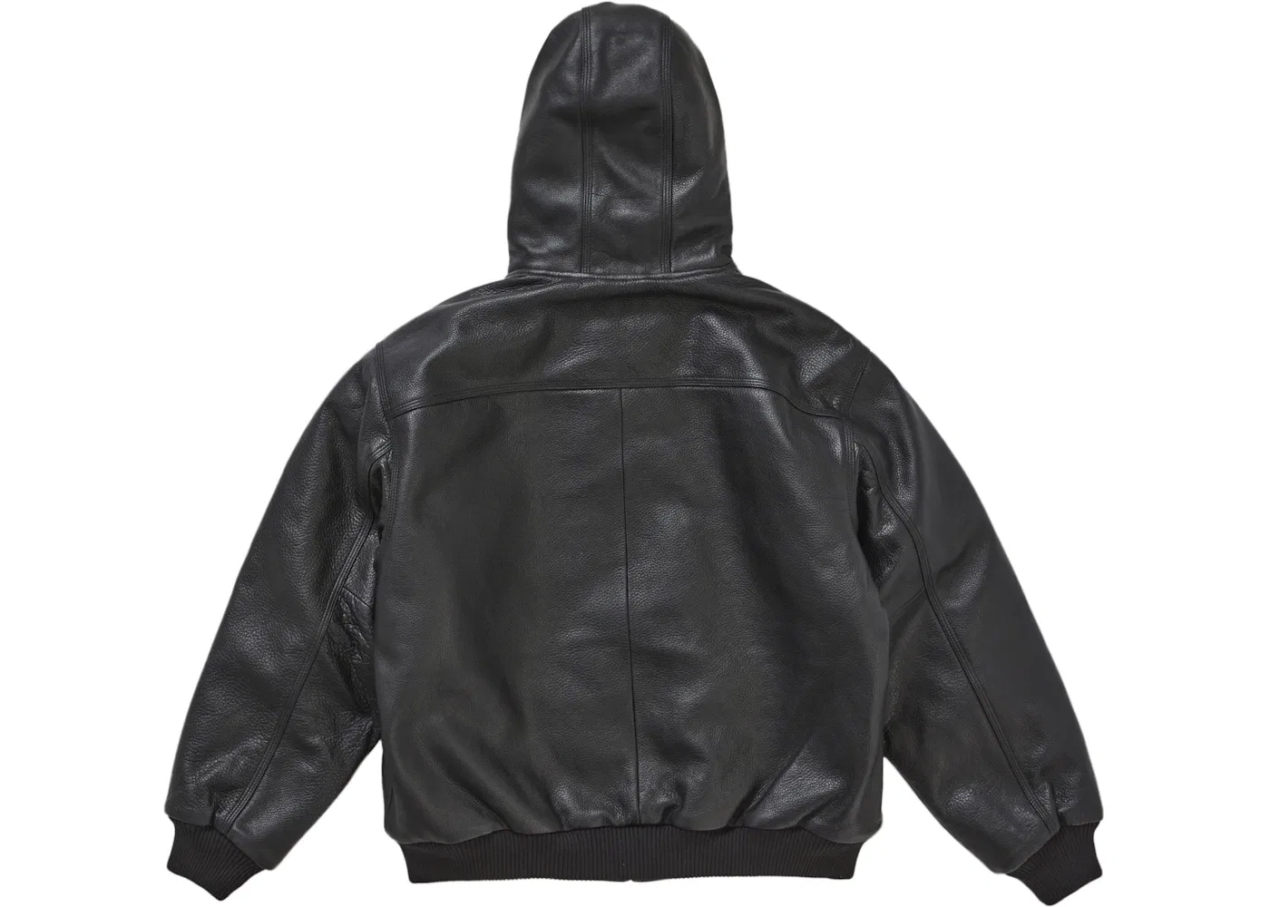 Мужская куртка из кожи с капюшоном Supreme Dickies, Black — фото 3