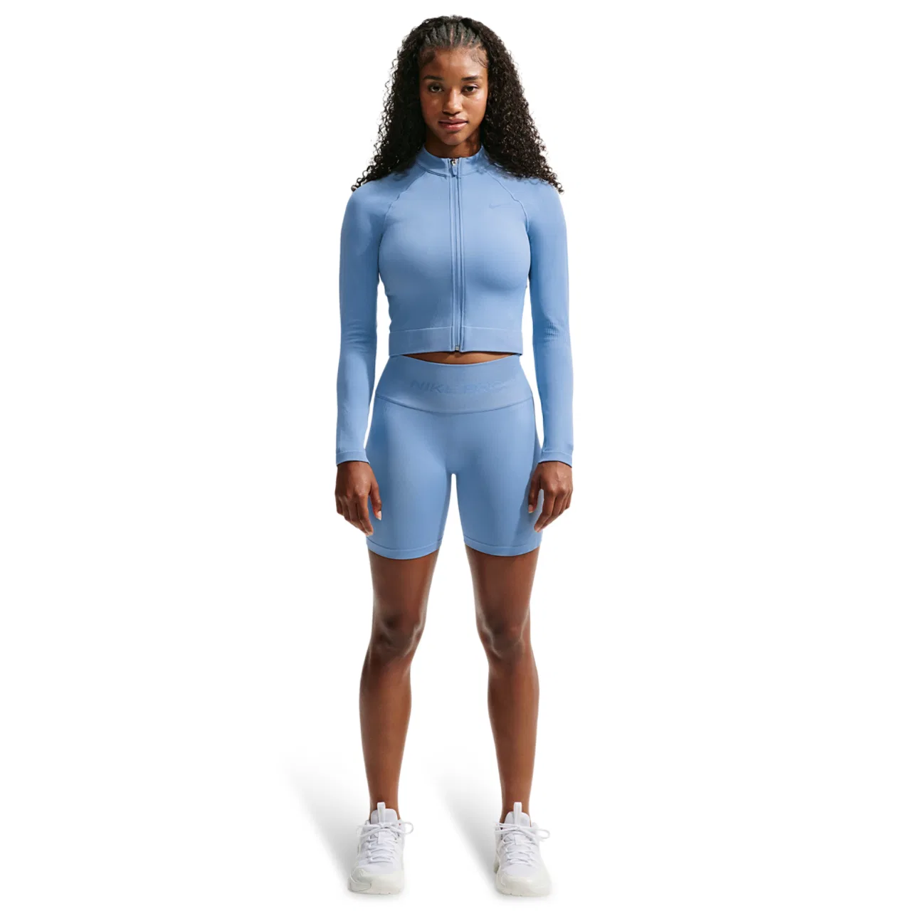 Женская футболка с длинным рукавом, бесшовная, Nike, Work Blue — фото 3