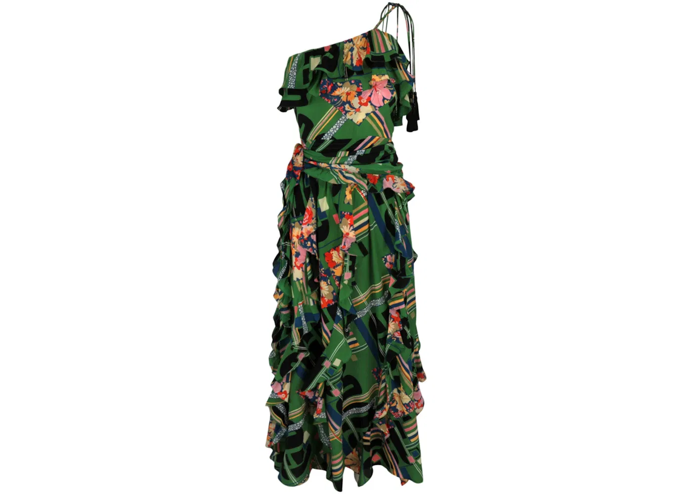 Женское платье с принтом Gucci, Green Black
