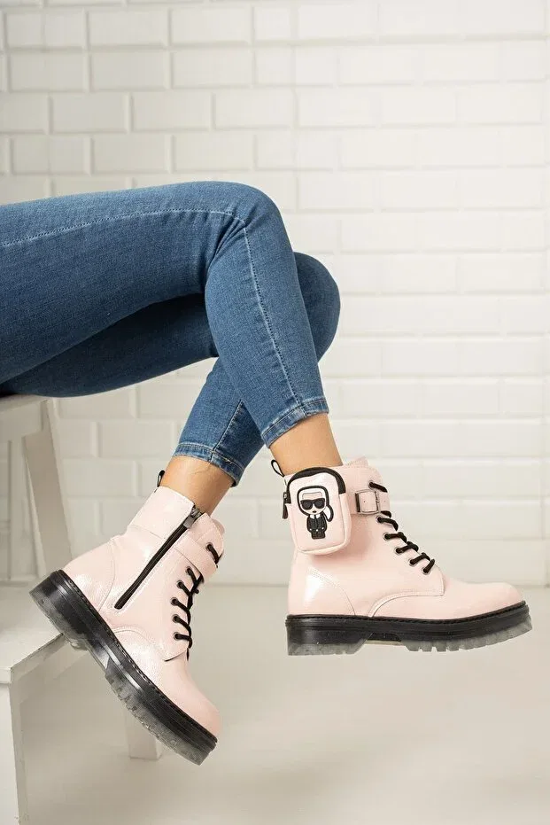 Детские ботинки для девочек с принтом Rana Shoes, Powder — фото 3