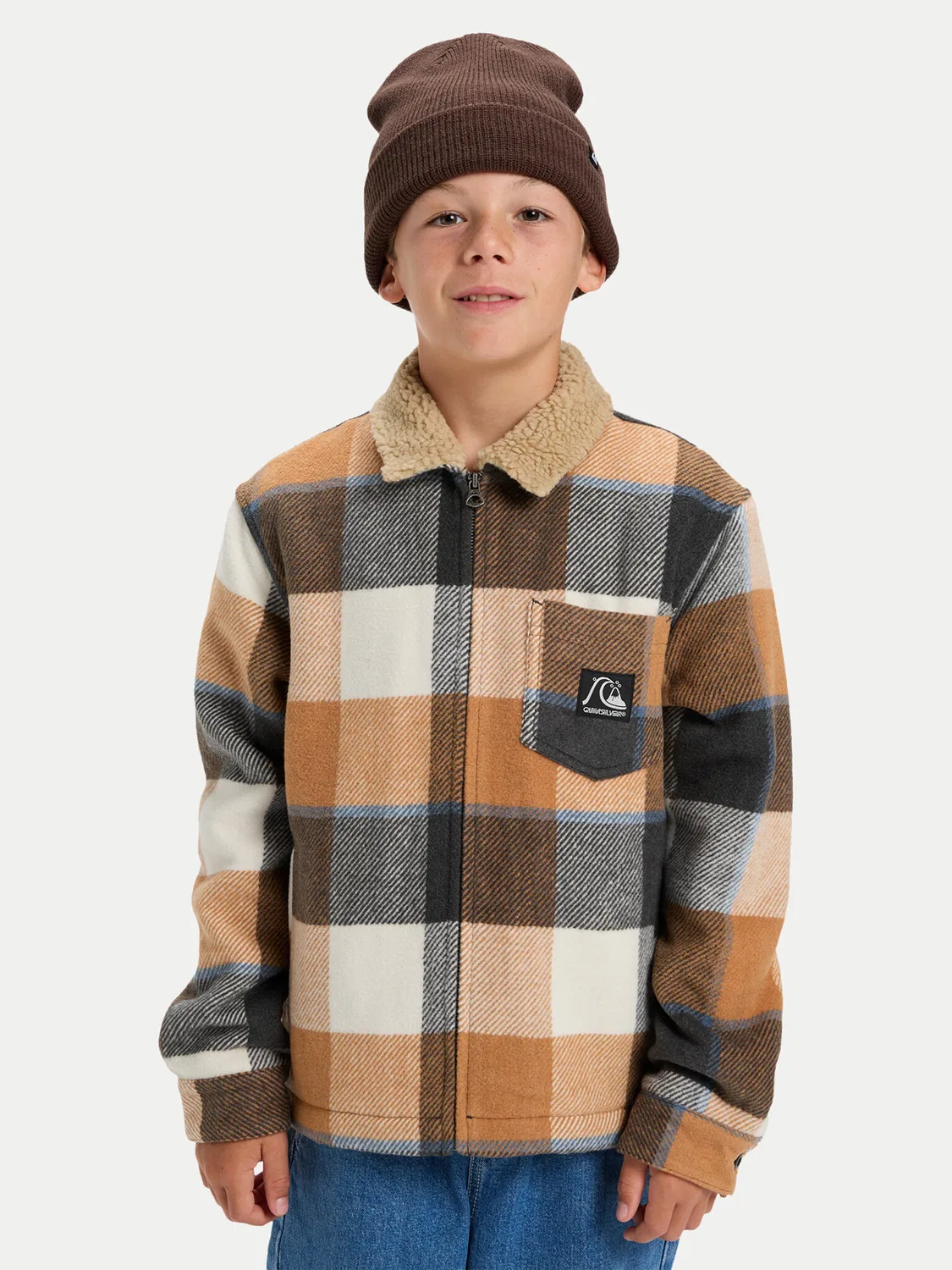 Демисезонная куртка стандартного кроя для мальчика Harrington Quiksilver, бежевый