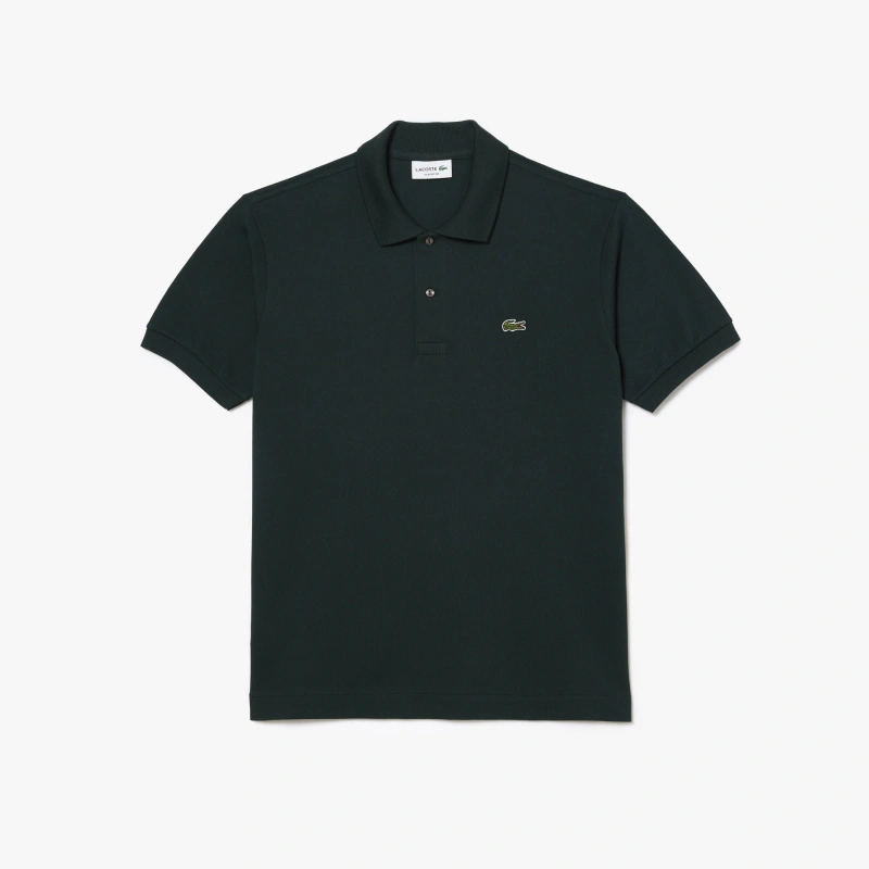 Рубашка-поло Lacoste Logo-Patched Short-Sleeve, темно-зеленый