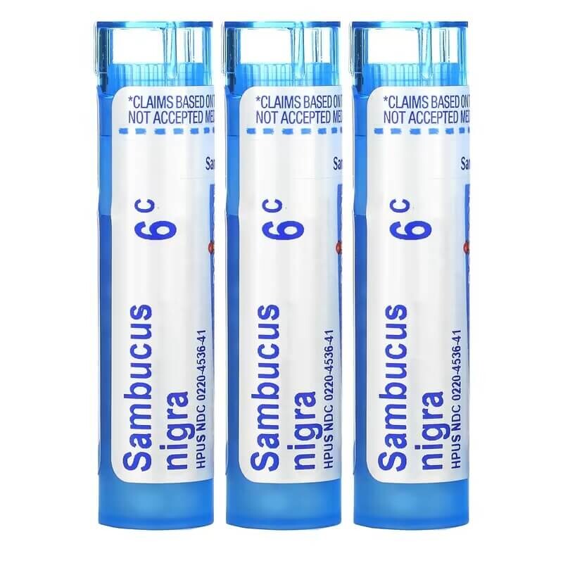 

Средство от кашля и простуды Boiron Sambucus Meltaway 6C, 3 тюбика по 80 гранул