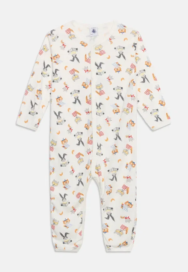 Пижама хлопковая Debout dors bien fun print sans pieds cote unisex Petit Bateau, marshmallow/Multi-coloured, мультиколор
