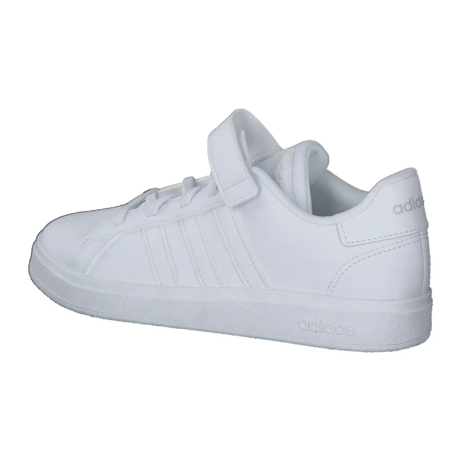 Детские кроссовки для мальчиков с резиновой подошвой Adidas Grand Court Court Elastic Lace and Top Strap, Cloud White Cloud White Grey One — фото 3