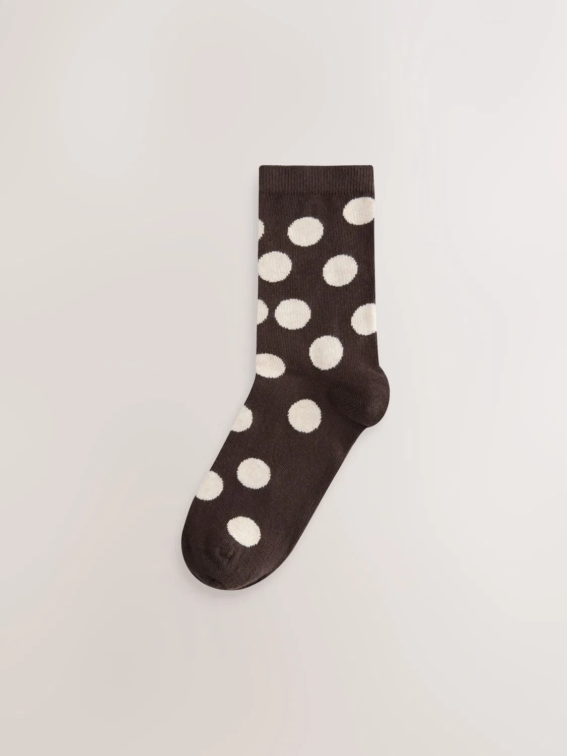 Носки женские, набор 5 пар, модель Ankle Socks Next, шоколадный коричневый/белый крапинка — фото 2