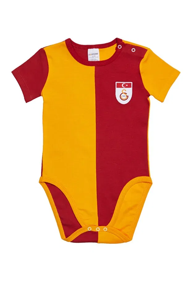 Детское боди для новорожденных с коротким рукавом Galatasaray, Yellow Red