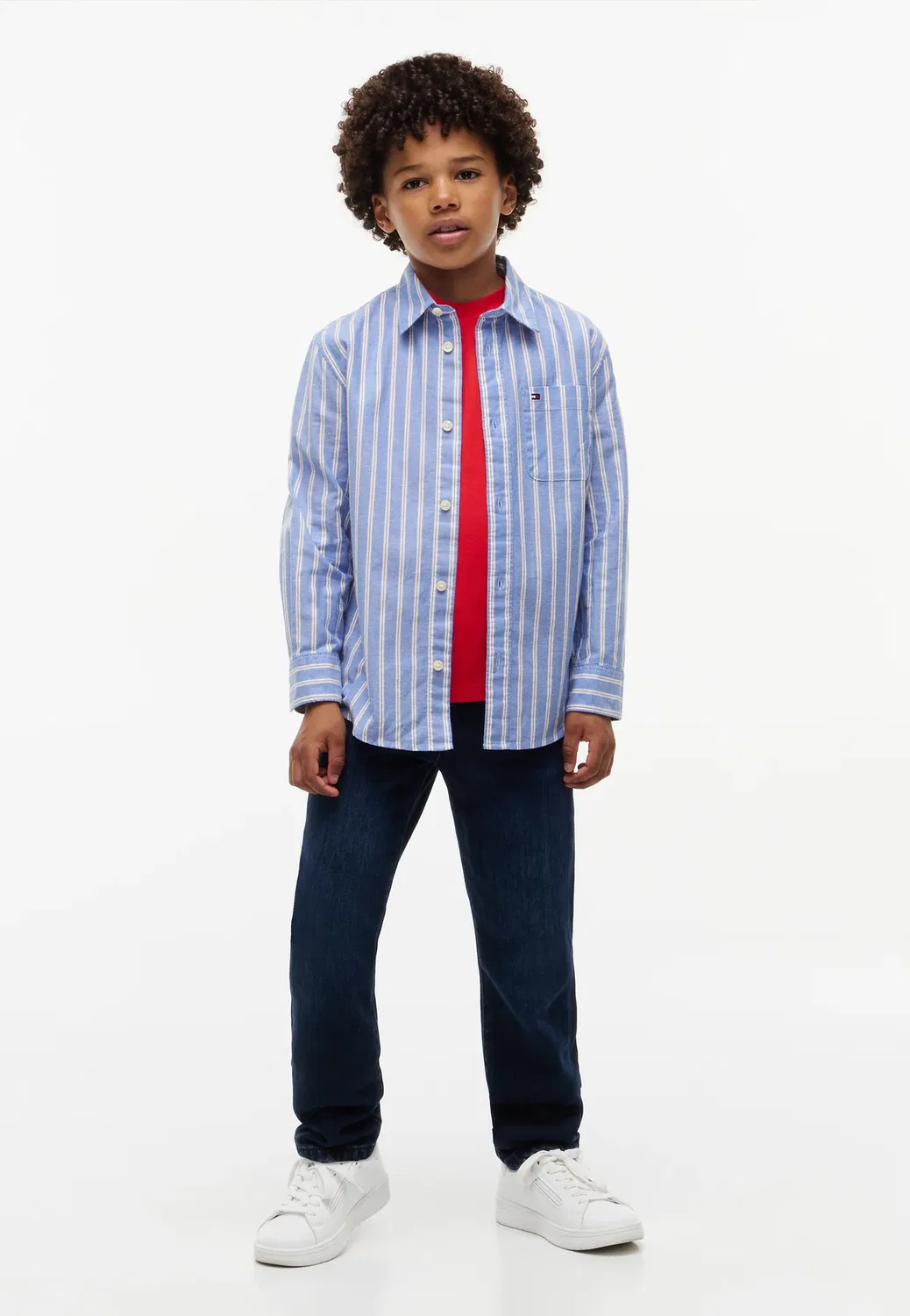 Сезонная оксфордская рубашка Tommy Hilfiger, Vibrant Blue Stripes — фото 2