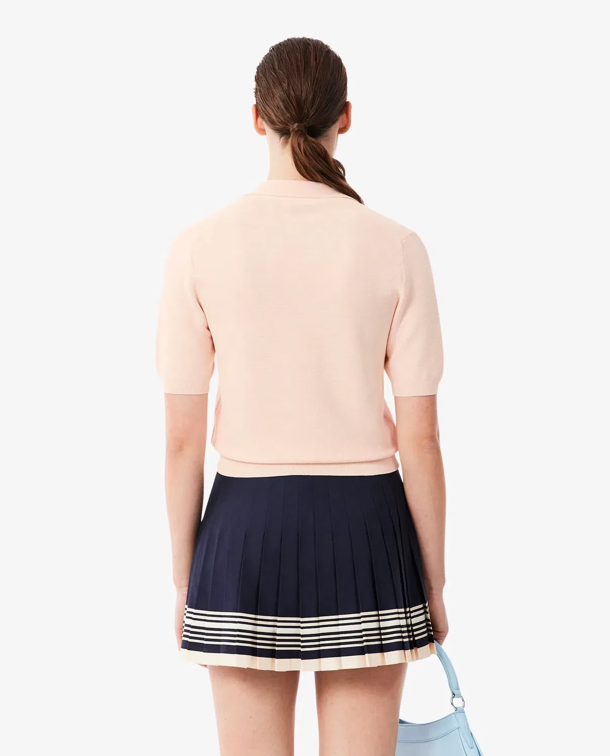 Джемпер Lacoste Rosa с открытым воротником и нашивкой — фото 2