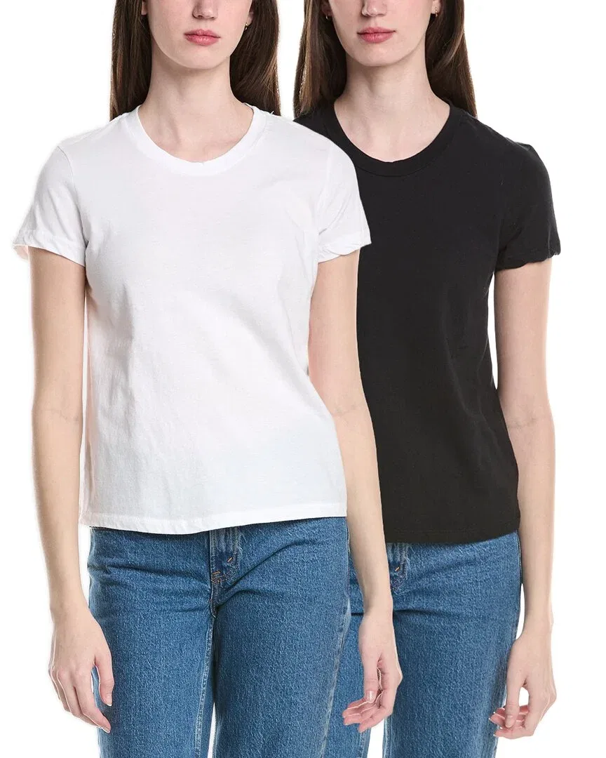 Детская футболка с коротким рукавом комплект 2 шт James Perse, Black/White