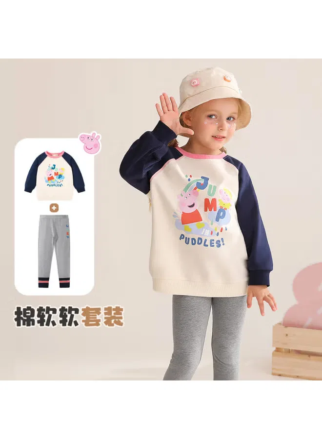 Комплект худи свободный повседневный Peppa Pig, темно-синий — фото 2