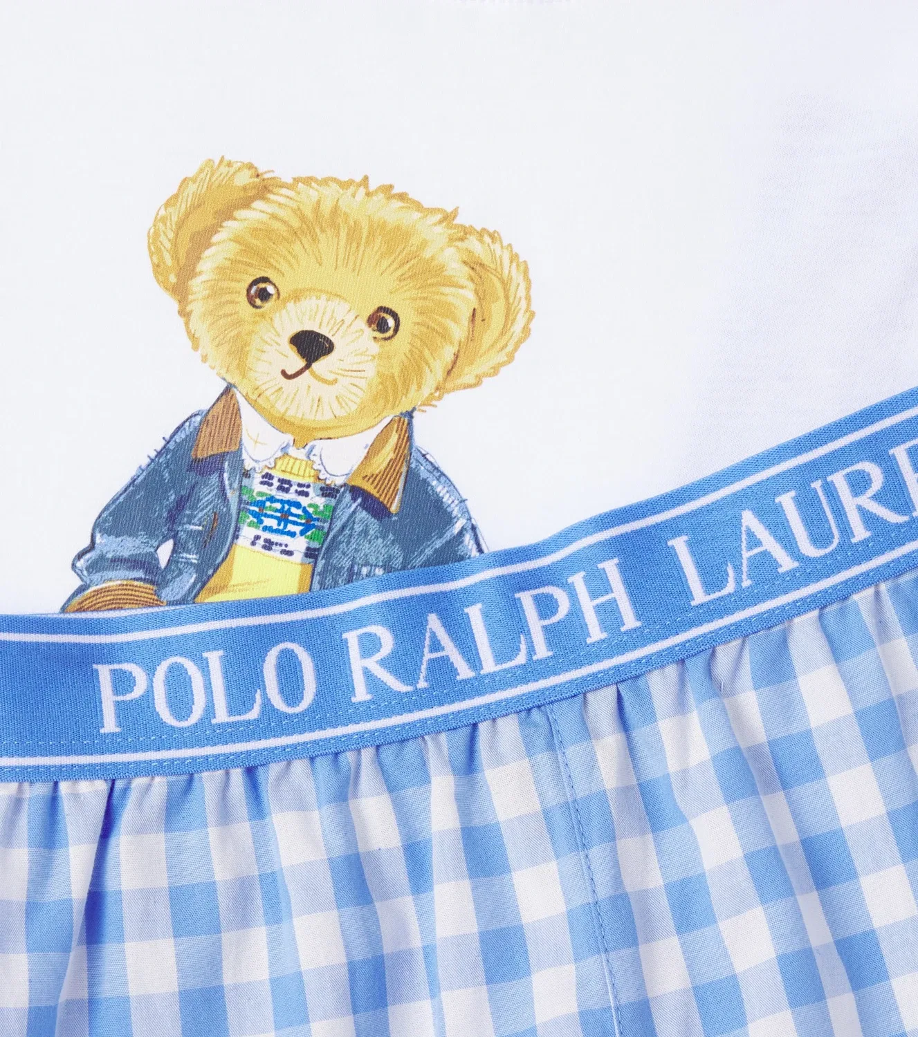 Комплект пижам из хлопкового джерси Polo Bear, Polo Ralph Lauren Kids, белый — фото 2