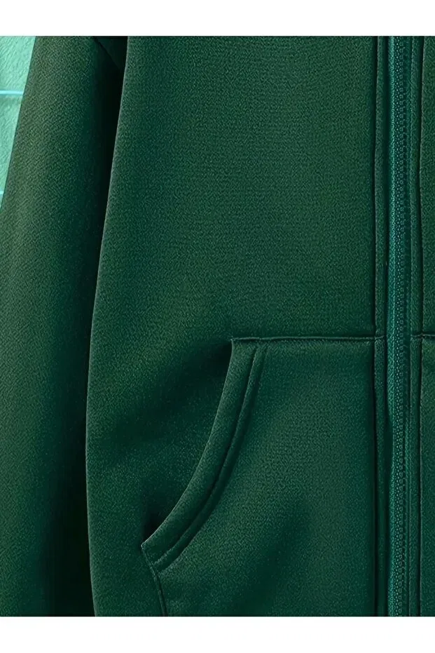 Детское худи на молнии с капюшоном Daxis Sportwear Company, Dark Green — фото 3