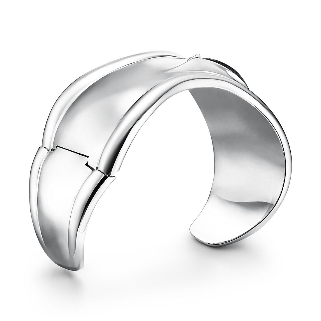 Браслет Tiffany & Co. Elsa Peretti Small Bone, серебро/тигровое железо — фото 4
