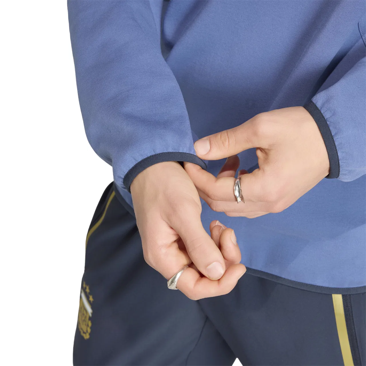 Мужская куртка Argentina Tiro Travel Crew Jumper Adidas, цвет Crew Blue — фото 4